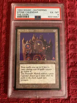 PSA 6 Ex-MT 1994 Stone Calendar The Dark MTG MAGIC THE GATHERING - Image 1