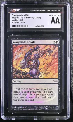 MTG Yawgmoth's Will Judge Foil - CGC Authentic Altered - Magic The Gathering - Image 1