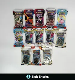 POKEMON LOT OF 13 PACKS DESTINED RIVALS PALDEA SILVER TEMPEST SURGING JOURNEY - Image 1