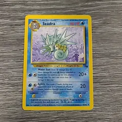 Pokemon TCG Seadra Fossil 42/62 Regular Unlimited Uncommon - Image 1