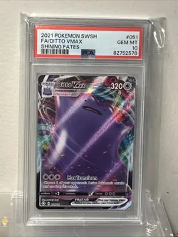 FA / DITTO VMAX 2021 Pokemon SWSH Shining Fates #051 PSA 10 GEM - Image 1