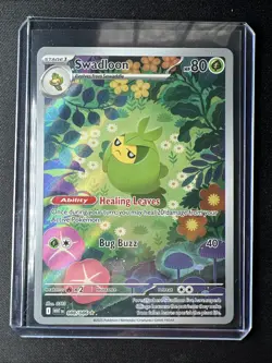 2025 Near Mint Pokemon Swadloon IR 088/086 Sv: White Flare NM Illustration Rare - Image 1