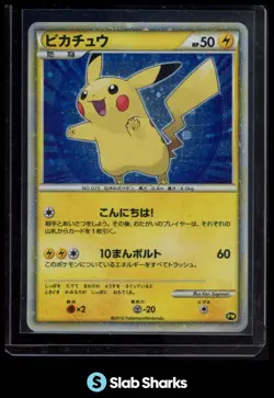 2010 POKEMON PIKACHU WORLD #PW PIKACHU HOLO PROMO JAPANESE - Image 1