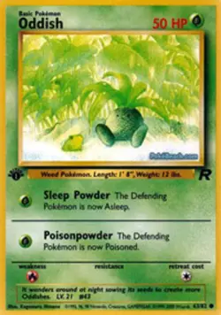 Oddish - 63/82 - Common - 1st Edition - Team Rocket #63 Pokemon TCG - Image 1