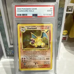 1999 POKEMON GAME 4 CHARIZARD-HOLO PSA 2 - Image 1
