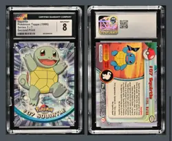 1999 Pokemon Topps Series 1 Squirtle CGC 8 - Image 1
