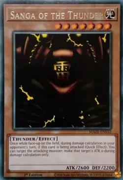 MAZE-EN032 SANGA OF THE THUNDER RARE 1ST EDITION YuGiOh CARD - Image 1