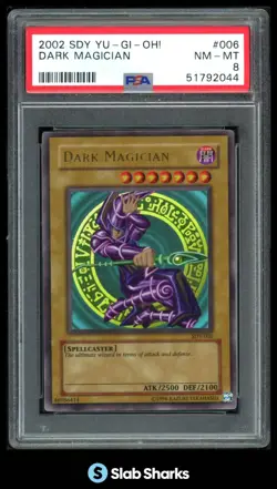 2002 YU-GI-OH! STARTER DECK YUGI #SDY-006 DARK MAGICIAN PSA 8 - Image 1