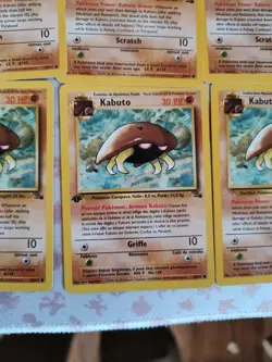 Pokemon Fossil 1st Ed Unlimited Huge 23 Card Kabuto! Most LP 1st Edition French - Image 3