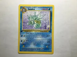Horsea 49/62 and Seadra 42/62 First 1st Edition Pokemon Cards Fossil Near Mint - Image 1