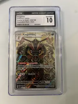 CGC 10 Kingambit 220/198 S&V Base Set Secret Illustration Rare Pokemon Card - Image 1