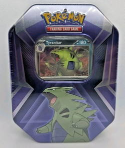 Pokemon Tyranitar Triple Whammy Tin - Factory Sealed - 3 Promo Cards + 3 Packs - Image 1