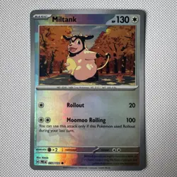 Pokemon TCG Miltank 081/131 Prismatic Evolutions Pokeball Reverse Holo Card - Image 2