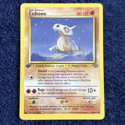 Cubone 50/64 Jungle 1st Edition Non Holo Foil Pokemon 1999 Vintage Card - Image 1