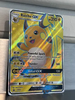 Pokemon Card Raichu GX SM90 Black Star Promo FULL ART HOLO RARE - Image 2