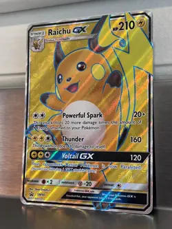 Pokemon Card Raichu GX SM90 Black Star Promo FULL ART HOLO RARE - Image 3