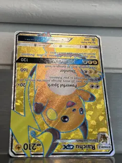 Pokemon Card Raichu GX SM90 Black Star Promo FULL ART HOLO RARE - Image 5