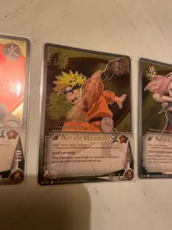 naruto cards, first edition naruto and sakura. Sasuke as well - Image 2