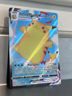 Surfing Pikachu VMAX 009/025 Celebrations Full Art Ultra Rare Pokemon Card NM - Image 3