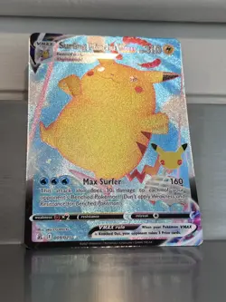 Surfing Pikachu VMAX 009/025 Celebrations Full Art Ultra Rare Pokemon Card NM - Image 4
