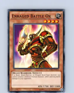 Yu-Gi-Oh TCG Enraged Battle Ox SDKS-EN013 Unlimited Regular Common Card NM - Image 1