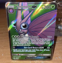 Venomoth GX 193/214 Unbroken Bonds NM Full Art Ultra Rare Pokemon Card 2019 - Image 1