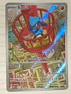 Pokemon Card Riolu 010 Pokemon Center Exclusive Mega Evolution Promo Holo NM/M - Image 1