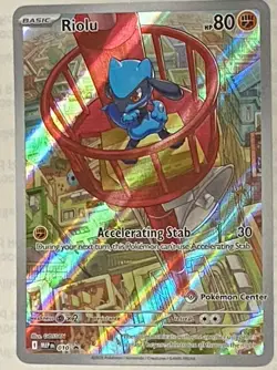 Pokemon Card Riolu 010 Pokemon Center Exclusive Mega Evolution Promo Holo NM/M - Image 2