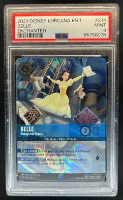 2023 Disney Lorcana Belle Strange but Special Alt Art Enchanted #214/204 PSA 9 - Image 1