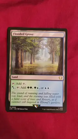 Magic the Gathering Flooded Grove The Lord of the Rings Commander MTG Free Ship - Image 1