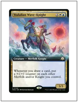 1x Vodalian Wave-Knight, Extended Art, Magic the Gathering MTG NM - Image 1