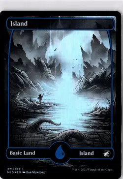 Island NM* FOIL FULL ART Innistrad Midnight Hunt ENGLISH 271/277 mtg -UnltdCards - Image 1