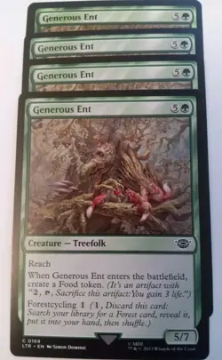 Magic The Gathering X4 Generous Ent 0169 Lord of the Rings MTG NM MINT MAGIC - Image 1