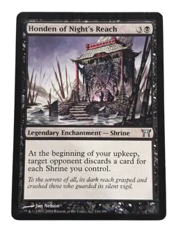 MTG Honden of Night's Reach LP Light Play Champions of Kamigawa [2056] - Image 1