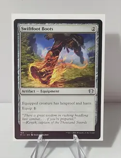 X 1 Swiftfoot Boots NM-M Midnight Hunt Commander MTG Magic The Gathering - Image 1