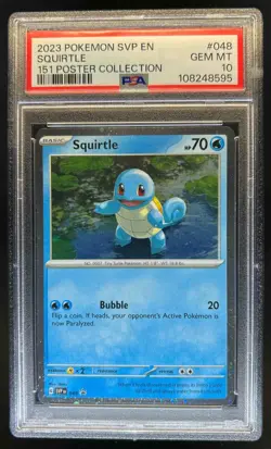 2023-25 Pokemon SV Black Star Promos SVP EN Squirtle #048 PSA 10 - Image 1