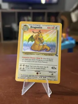 Pokemon Fossil Dragonite HOLO Vintage Rare 4/62 - NM Nice Card!! ???? - Image 4
