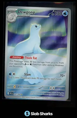 2025 POKEMON PHANTASMAL FLAMES - PFL EN #097/094 DEWGONG ILLUSTRATION RARE - Image 1