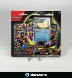 POKEMON TCG MEGA EVOLUTION PSYDUCK PROMO 3 PACK HANGER - Image 1