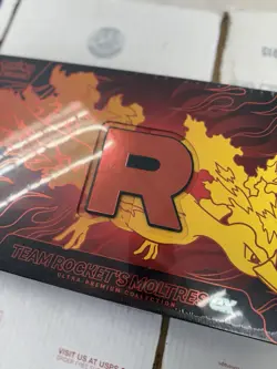 Pokemon Team Rocket’s Moltres EX Ultra Premium US Seller NEW SEALED! - Image 4