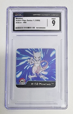 MEWTWO 1999 Pokemon Action Flipz Series 1 Artbox #80 #150 CGC 9 - Image 1
