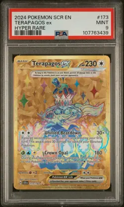Pokemon Terapagos ex 173/142 Sv07: Stellar Crown Hyper Rare MINT 9 - Image 1