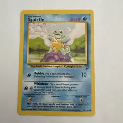 2000 Pokemon Classic - Base Set 2 Squirtle #93 Light Play Bubble TIME! - Image 1