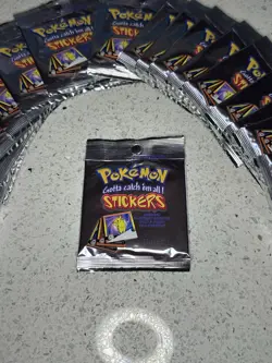 1999 Pokemon Artbox Stickers (18) Sealed Packs Series One - Image 1