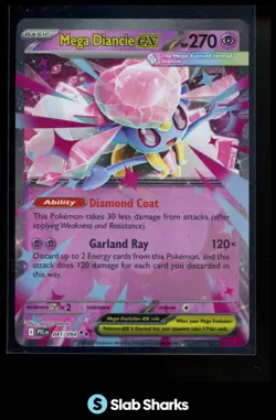 2025 POKEMON PHANTASMAL FLAMES - PFL EN #041/094 MEGA DIANCIE EX DOUBLE RARE - Image 1