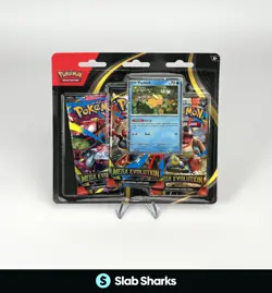 POKEMON TCG MEGA EVOLUTION PSYDUCK PROMO 3 PACK HANGER - Image 1