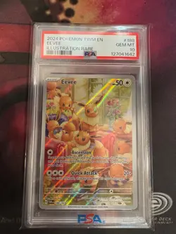 Pokemon Twilight Masquerade Eevee Illustration Rare 188/167 PSA 10 Gem - Image 1
