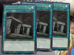Yugioh Preparation of Rites X3 Rare AMDE-EN055 1st Ed Near Mint Playset - Image 1
