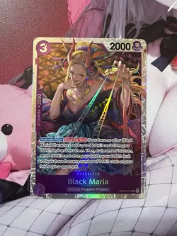 Authentic Bandai Black Maria OP08-074 Waifu Foil SR Card One Piece - Image 1