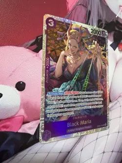 Authentic Bandai Black Maria OP08-074 Waifu Foil SR Card One Piece - Image 2